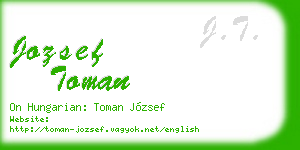 jozsef toman business card