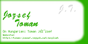 jozsef toman business card